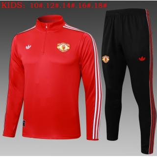 Chándal Manchester United 2025/26 (Red Half Zipper) - NIÑOS